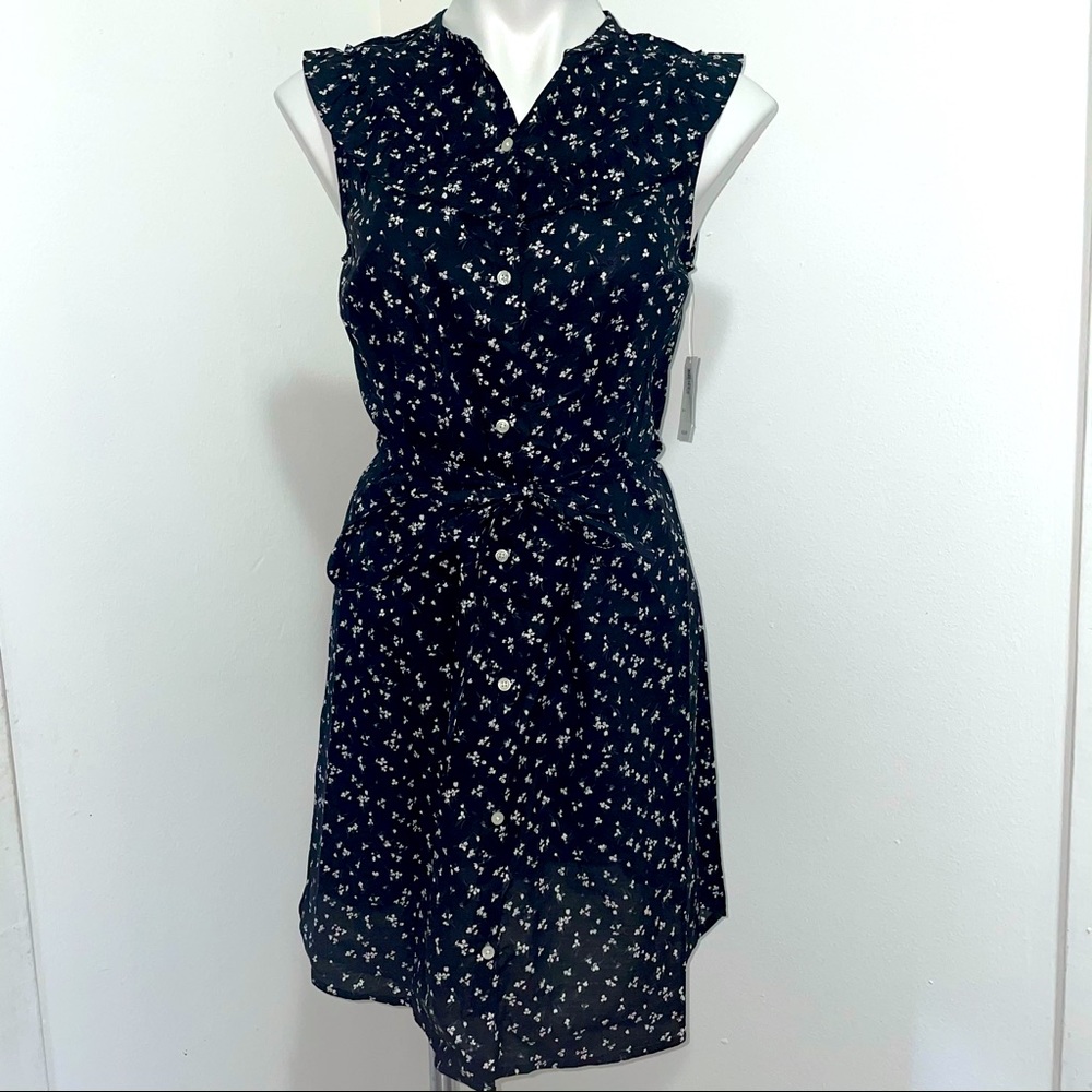 NWT Old Navy sleeveless black & floral small dress